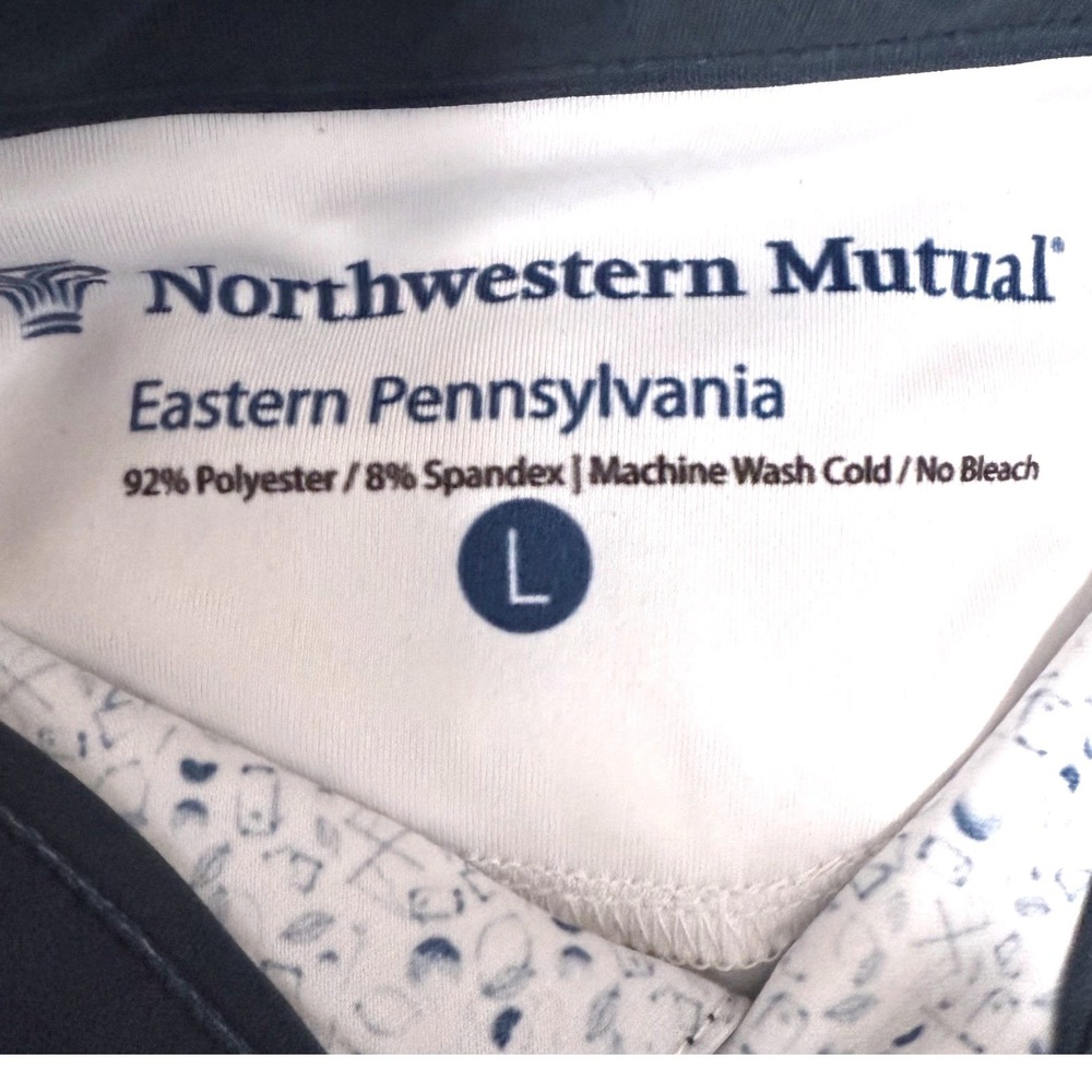 Northwestern Mutual Polo Shirt White Lemon Challenge Athleisure Golf Women Large - Picture 6 of 6